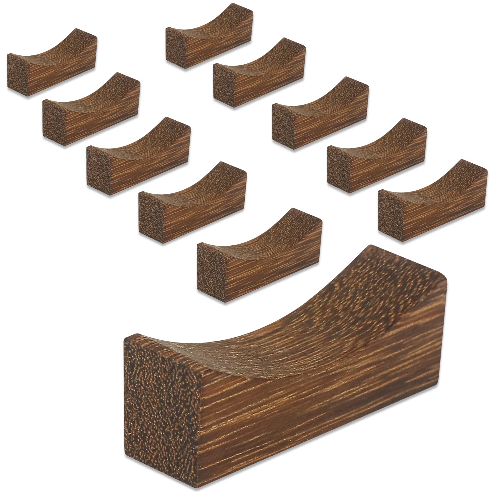 YTLX 10PCS Wooden Chopstick Rests and Holders for Home, Hotel, Resta, urant Natural Premium Chopsticks Holders, Spoon Fork Knife Stand Rack Set