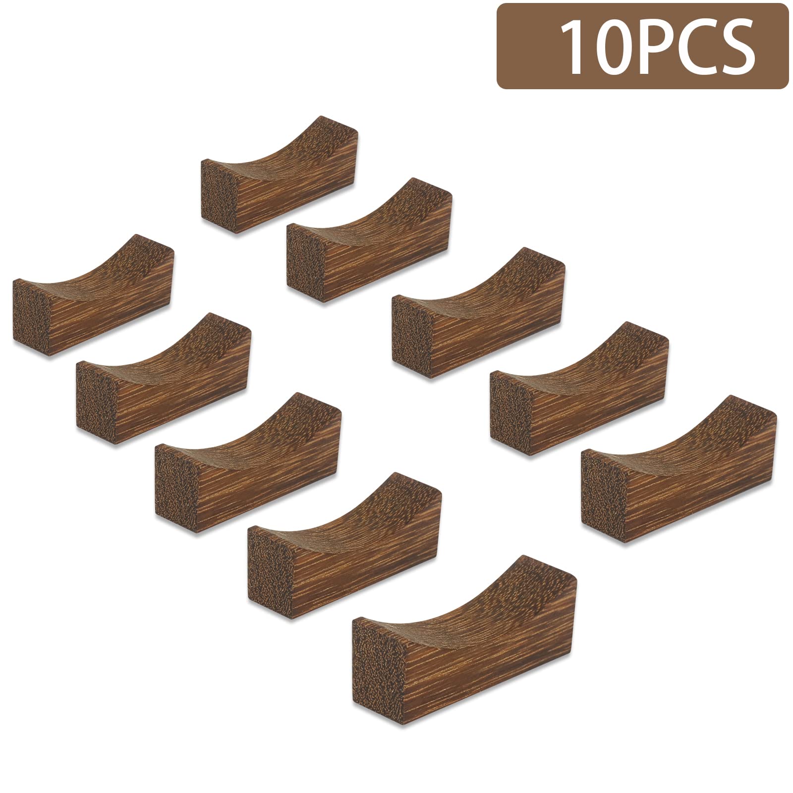 YTLX 10PCS Wooden Chopstick Rests and Holders for Home, Hotel, Resta, urant Natural Premium Chopsticks Holders, Spoon Fork Knife Stand Rack Set