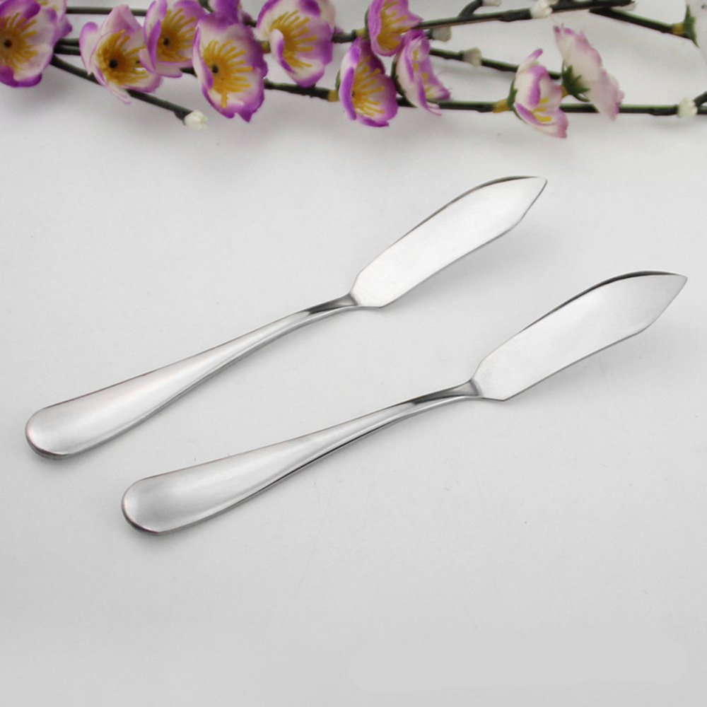 ERCRYSTO Stainless Steel Butter Knife, Set of 2, Butter Spreader, Breakfast Spreads,Cheese and Condiments