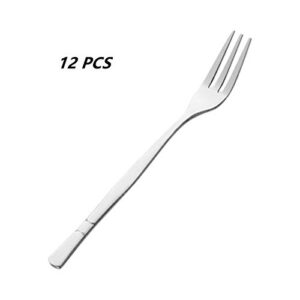 Crab Stainless Steel Forks,Escargot Forks 3 Prong Tasting Appetizer Forks Portable Cocktail Salad Fruit Forks for Party Travel,Set of 12, 5 Inches (12 Pcs)