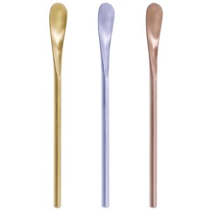 coffee spoons, 304 stainless steel coffee stirrers, 5 inch small tea spoons, 3 pcs mini espresso spoons with short handle demitasse spoon