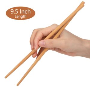 Jucoan 100 Pairs Reusable Bamboo Chopsticks Set, 9.5 Inches Long Natural Healthy Bamboo Chopsticks, Lightweight Wooden Chopsticks for Noodles, Sushi, Home, Party, Restaurant