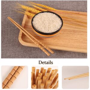 Marble Mortar and Pestle Set 10-Pairs Reusable Bamboo Chopsticks Set, Travel Chopsticks with Case Reusable Chinese Korean Japanese Bamboo Portable Chopsticks Utensil Dishwasher Safe