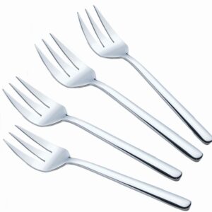 enwinner serving platters forks stainless steel buffet 9 inch utensils cake butter pastry servers (4 pcs serving forks)