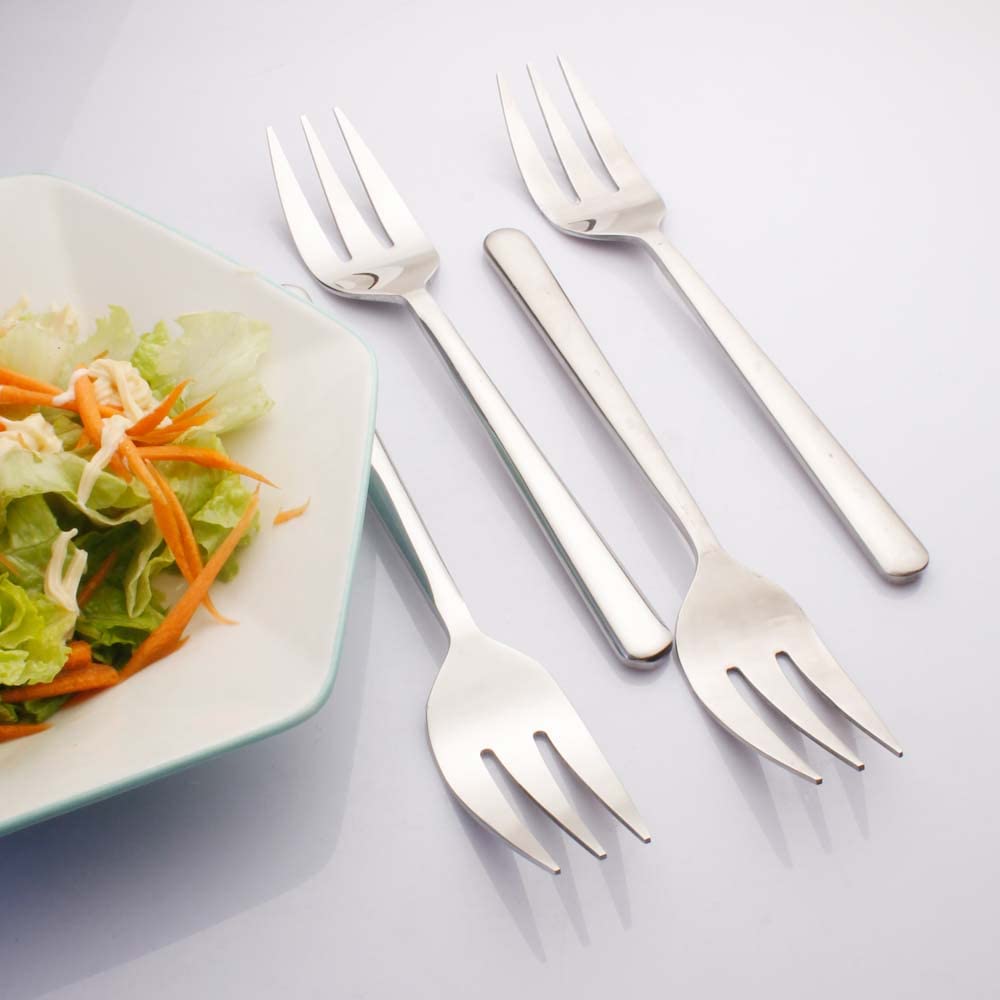 Enwinner Serving Platters Forks Stainless Steel Buffet 9 inch Utensils Cake Butter Pastry Servers (4 pcs serving forks)