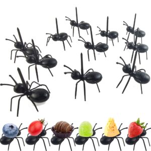 GXXMEI 36PCS Ant Toothpicks Fruit Dessert Fork Reusable Ant Food Pick Animal Appetizer Forks for Snack Cake Dessert for Kitchen Baby Shower Wedding Birthday Party