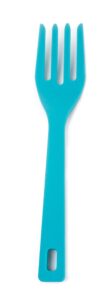 rsvp international silicone flexible fork, turquoise, 11" | mixes ingredients, mashes food, whisks eggs, & more | dishwasher safe & heat resistant | baking, serving, mixing made easy