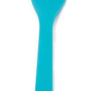 RSVP International Silicone Flexible Fork, Turquoise, 11" | Mixes Ingredients, Mashes Food, Whisks Eggs, & More | Dishwasher Safe & Heat Resistant | Baking, Serving, Mixing Made Easy