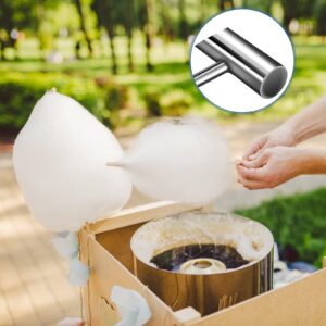 Cotton Candy Scoop, 29cm/11.6in Stainless Steel Cotton Candy Sugar Spoon, Long Handle Marshmallow Machine Spare Parts, Professional Tool Accessories for Making Marshmallow