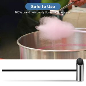 Cotton Candy Scoop, 29cm/11.6in Stainless Steel Cotton Candy Sugar Spoon, Long Handle Marshmallow Machine Spare Parts, Professional Tool Accessories for Making Marshmallow