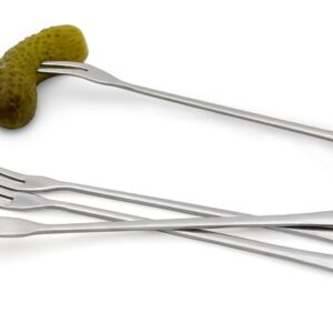 Pickle Forks Olive Fork pickle grabber,pickle picker for the jar,Cocktail Forks,Set of 4,long handle 7.8in