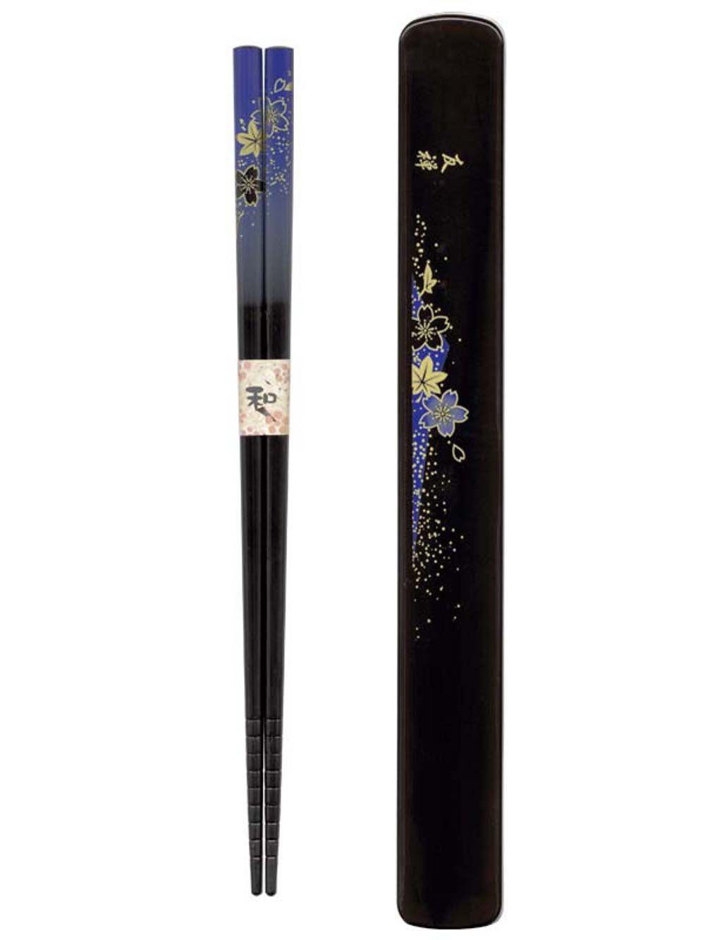 Tanaka Hashiten Chopsticks with Box, Dark Blue, 22.5cm