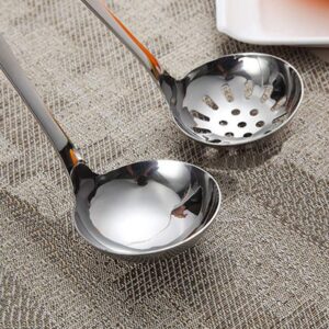 KISEER Soup Ladle, Stainless Steel Sauce Ladle for Home Kitchen or Restaurant, 11 Inch, Set of 2 - Ladle/Strainer Ladle