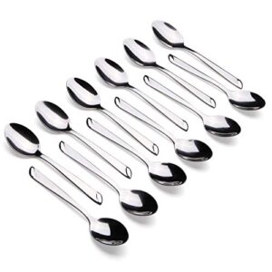 demitasse espresso spoons stainless steel coffee spoons for home, cafe, restaurant, set of 12, thanksgiving gift