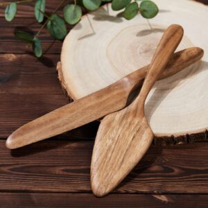 aw bridal wedding cake knife and server set, wooden cake cutting set for wedding, rustic cake cutter pie server gift for bridal shower anniversary birthday