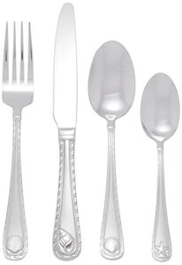 towle antigua 16-piece flatware set, stainless steel