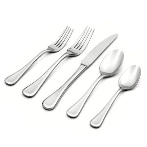 oneida virage 20 piece everyday flatware set, service for 4, 18/0 stainless steel, silverware set