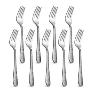 lianyu 12 pieces children stainless steel fork, cute kids toddler forks, children silverware flatware set, kids children cutlery set, small kid utensil for self feeding, mini salad fork