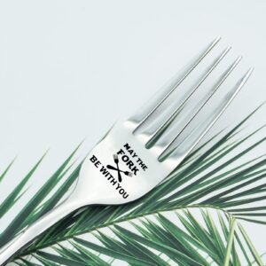 VICKHU May The Fork Be With You Fork,StarWars Gifts,Gifts for Boyfriend Girlfriend Husband Mom Dad, Anniversary Christmas Valentines Gifts