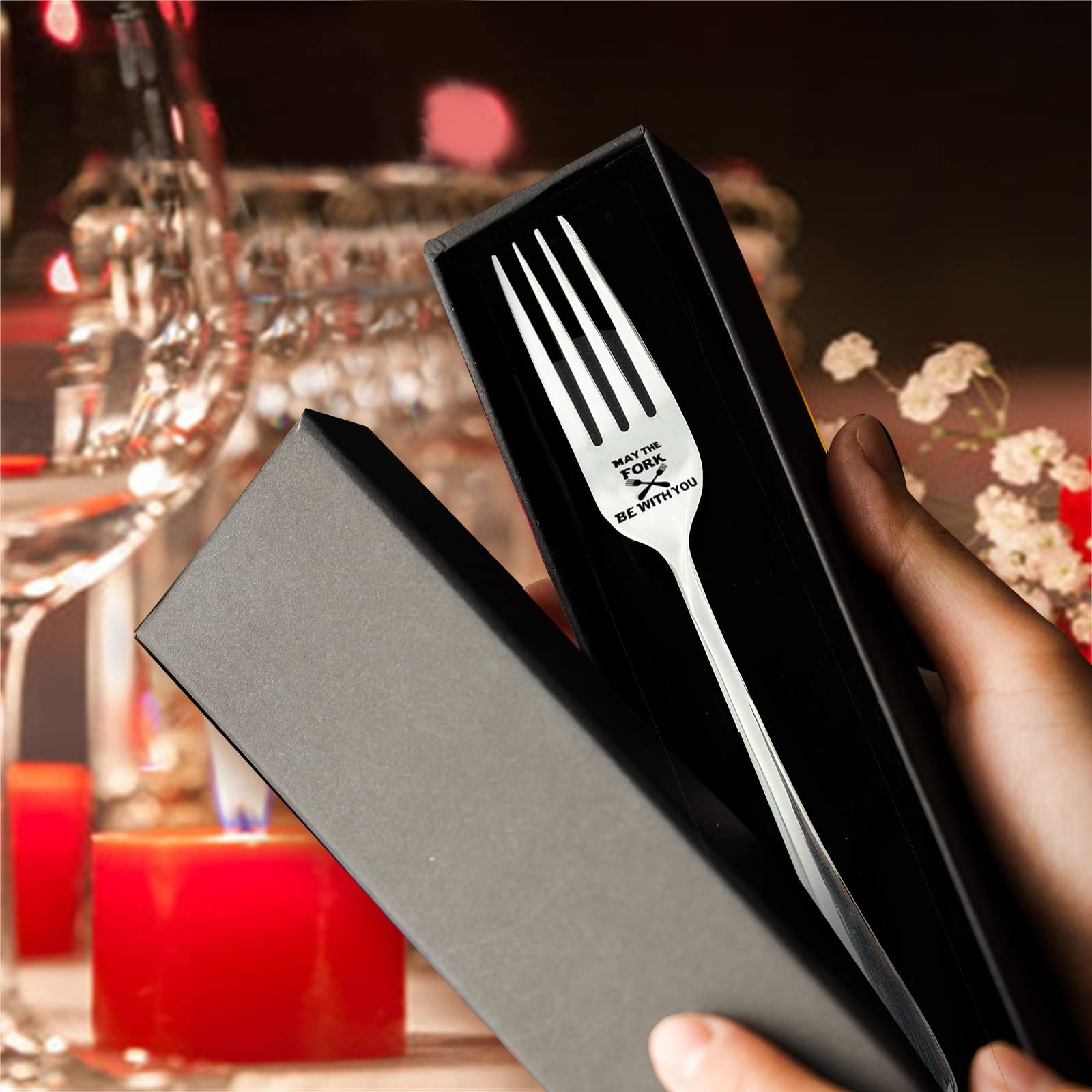 VICKHU May The Fork Be With You Fork,StarWars Gifts,Gifts for Boyfriend Girlfriend Husband Mom Dad, Anniversary Christmas Valentines Gifts