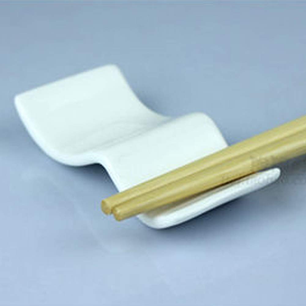 Ceramic Chopsticks Rest Rack Set of 6pcs,Chinese Style Dinner Spoon Stand Knife Fork Holder Porcelain Chopsticks Stand