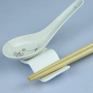 Ceramic Chopsticks Rest Rack Set of 6pcs,Chinese Style Dinner Spoon Stand Knife Fork Holder Porcelain Chopsticks Stand