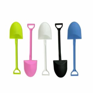 120 pieces cute plastic shovel spoons mini novelty shovel spoons colorful small disposable shovel spoon ice cream dessert pudding yogurt sugar shovel shape spoon