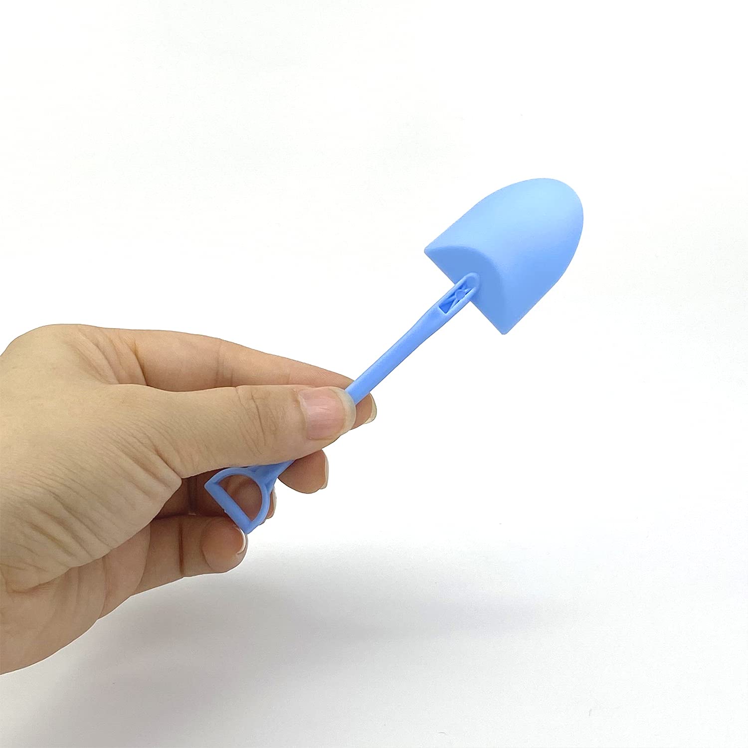 120 Pieces Cute Plastic Shovel Spoons Mini Novelty Shovel Spoons Colorful Small Disposable Shovel Spoon Ice Cream Dessert Pudding Yogurt Sugar Shovel Shape Spoon