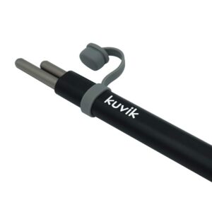 Kuvik Titanium Chopsticks with Black Carrying Case - Ultralight and Reusable Chopsticks for Camping