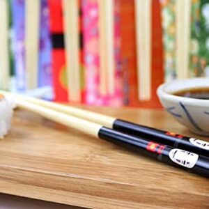 Spirited Away Bamboo Chopstick -Anti-Slip Grip for Ease of Use - Authentic Japanese Design - Lightweight, Durable and Convenient - No-Face