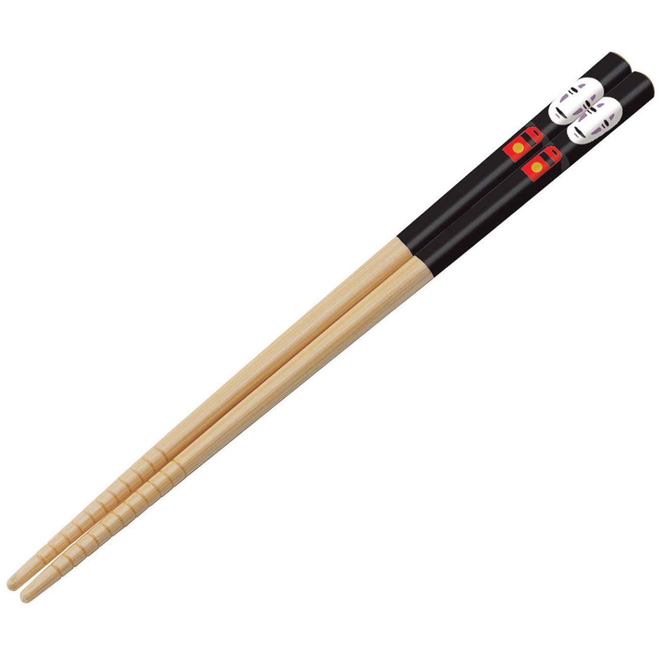 Spirited Away Bamboo Chopstick -Anti-Slip Grip for Ease of Use - Authentic Japanese Design - Lightweight, Durable and Convenient - No-Face