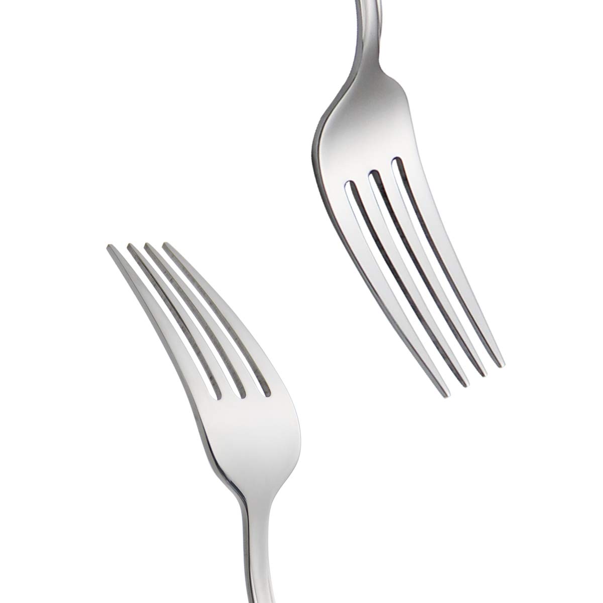 HISSF Dinner Forks Stainless Steel 18/0 of Table Forks 6 Pcs for Home, Kitchen Restaurant, Dishwasher Safe, 7.99 Inches, Silver