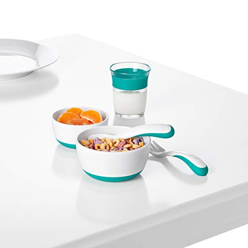 OXO Tot Plastic Fork & Spoon Multipack - Teal , 4 Piece Set (Pack of 1)