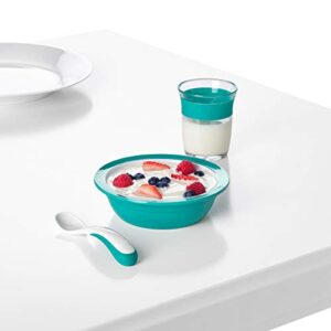 OXO Tot Plastic Fork & Spoon Multipack - Teal , 4 Piece Set (Pack of 1)