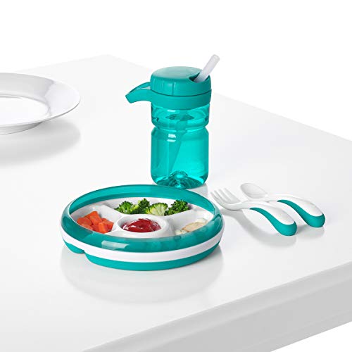 OXO Tot Plastic Fork & Spoon Multipack - Teal , 4 Piece Set (Pack of 1)