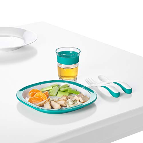 OXO Tot Plastic Fork & Spoon Multipack - Teal , 4 Piece Set (Pack of 1)