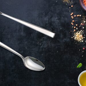 faderic Ice Tea Spoon 8 Pcs, 7.9-Inch Long Handle Stirring Spoon, 18/10 Stainless Steel Mixing Spoon, Cocktail Spoon
