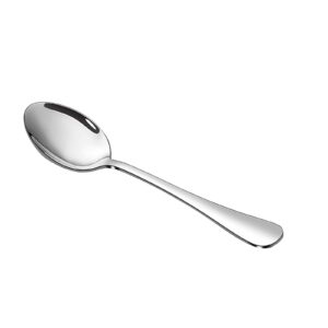 koleep stainless steel 12-piece dinner spoons set, table soup spoons pack for 12 (silver 7.3 inches)