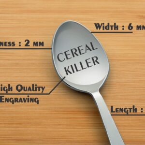 LYF Collection Cereal Killer Spoons - Perfect Cereal Lover Gift-Cereal Spoon Best Teenager Gifts On The Market - Crafted