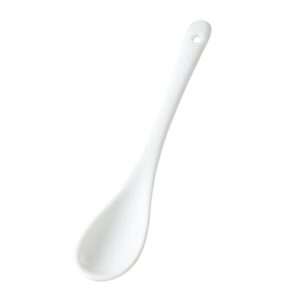 akoak 5 inches white ceramic spoon for coffee,tea,yogurt,ice-cream,appetizers and desserts
