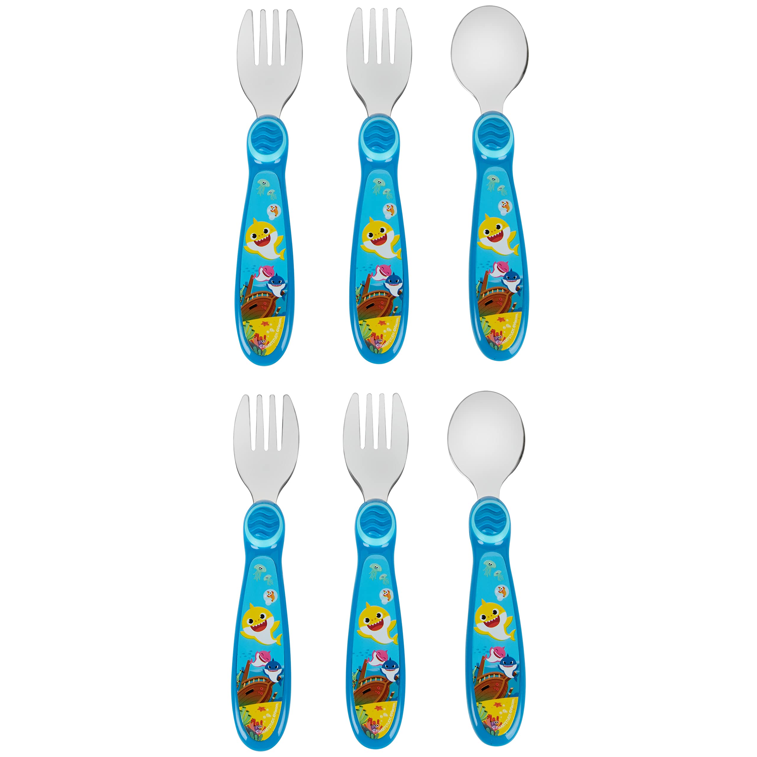 Disney Minnie Mouse Toddler Forks and Spoons Bundle - 6 Pieces - Dishwasher Safe Utensils