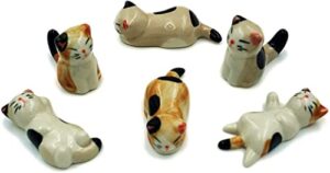 porcelain knife rests chopstick rest set, cat chopsticks rest dinner spoon stand knife fork holder, delightful cat shaped chopsticks holder - ideal gift for mother's day, christmas