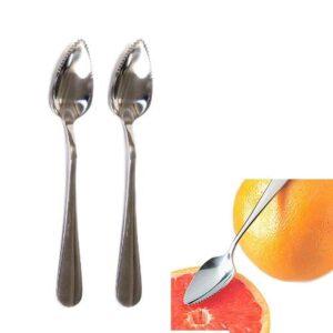 rik rik Set of 1 Grapefruit Knife & 2 Grapefruit Spoons Stainless Steel, Serrated Edges