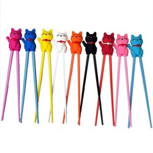 Carykon Cute Tableware Learning Training Helper Chopsticks for Kid Beginner Adult (3pcs, Lucky cat)