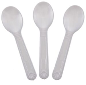 mini plastic tasting spoons and ice cream spoons (pack with 100 spoons)