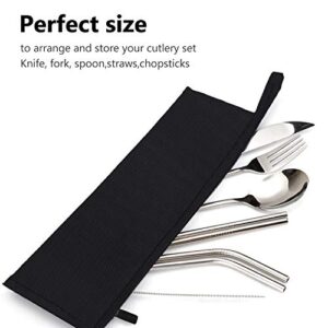 Chopstick Case without Chopsticks Reusable Chopsticks Bag, Travel Utensil Set Pouch, Chopstick Carrying Case for Metal Chopsticks Bamboo Chopsticks Stainless Steel Chopsticks Titanium Sporks