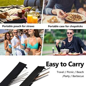 Chopstick Case without Chopsticks Reusable Chopsticks Bag, Travel Utensil Set Pouch, Chopstick Carrying Case for Metal Chopsticks Bamboo Chopsticks Stainless Steel Chopsticks Titanium Sporks