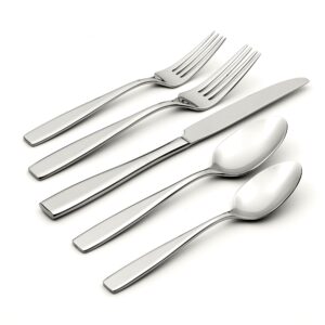 oneida continuum 20 piece everyday, service for 4 flatware set, 20pc fw, stainless