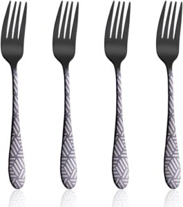 4pieces dinner fork stainless steel table forks cutlery table fork 8 inch mirror polished forks for salads pasta steak fish chicken pork and other foods