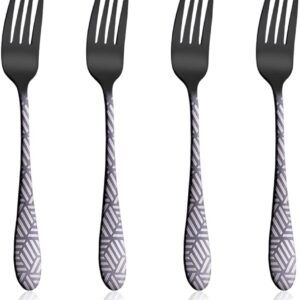 4Pieces Dinner Fork Stainless Steel Table Forks Cutlery Table Fork 8 Inch Mirror Polished Forks for Salads Pasta Steak Fish Chicken Pork and Other Foods